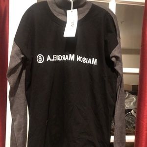 Maison Martin Margiela Black and Gray Turtleneck Sweater